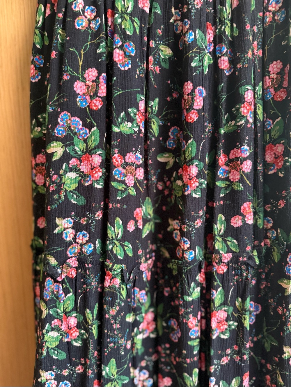 Hill House Ellie Nap Dress in black floral print, size M - Picture 7 of 12